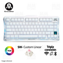 TECLADO GRAVASTAR MERCURY K1 | INGLES | RGB | INALAMBRICO | OPALINE WHITE