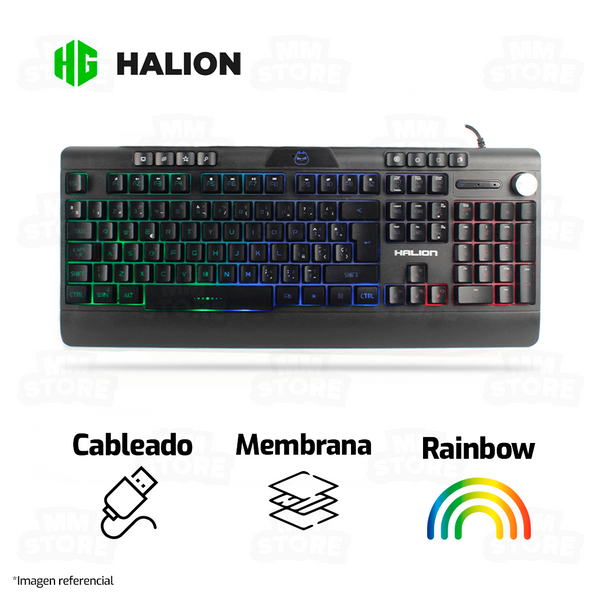 TECLADO HALION OPTIMUS HA-K807 | MEMBRANA | RAINBOW