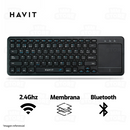 TECLADO HAVIT KB234WB CON TOUCH PAD | INALAMBRICO - BLUETOOTH | MEMBRANA