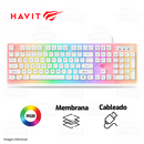 TECLADO HAVIT KB876L | ESP | RGB | BLANCO