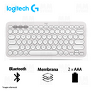 TECLADO LOGITECH PEBBLE 2 K380S | BLUETOOTH WIRELESS | BLANCO