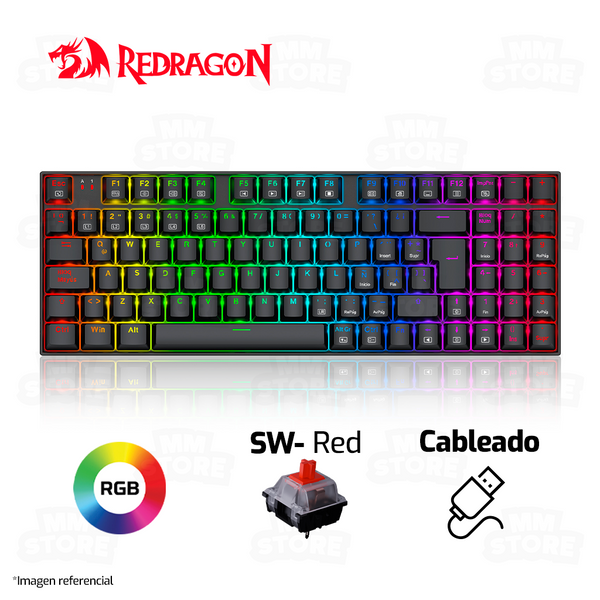 TECLADO REDRAGON ZIGGS K669 | MECANICO | ESPAÑOL | SW-RED | RGB