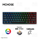 TECLADO MCHOSE ACE 60 | CABLEADO | MAGNETICO | SW KTEC MAGNETIC | RGB | NEGRO
