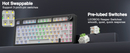 TECLADO AULA F75 | INALAMBRICO |  MECANICO | SW-GREEN | RGB | NEGRO - GRIS DEGRADADO