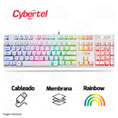 TECLADO CYBERTEL XTREME CYB K505W | ESP | MEMBRANA | RAINBOW | BLANCO