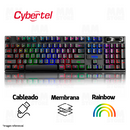 TECLADO CYBERTEL XTREME CYB K505 | ESPAÑOL |MEMBRANA | RAINBOW | NEGRO