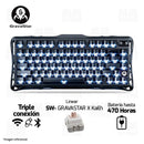 TECLADO GRAVASTAR MERCURY K1 | INGLES | RGB | INALAMBRICO | STEALTH BLACK