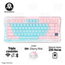 TECLADO GRAVASTAR MERCURY K1 LITE | INGLES | RGB | INALAMBRICO | AURORA MIST