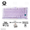 TECLADO GRAVASTAR MERCURY K1 | INGLES | RGB | INALAMBRICO | LAVANDER PURPLE