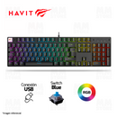 TECLADO HAVIT KB432L | ESPAÑOL | MECANICO | SW-BLUE | RGB | NEGRO