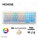 TECLADO MCHOSE K99 V2 | INALAMBRICO | MECANICO | SW ICE CREAMSICLE | RGB | GLACIER DEGRADADO