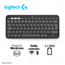 TECLADO LOGITECH PEBBLE 2 K380S | BLUETOOTH WIRELESS | GRAPHITE