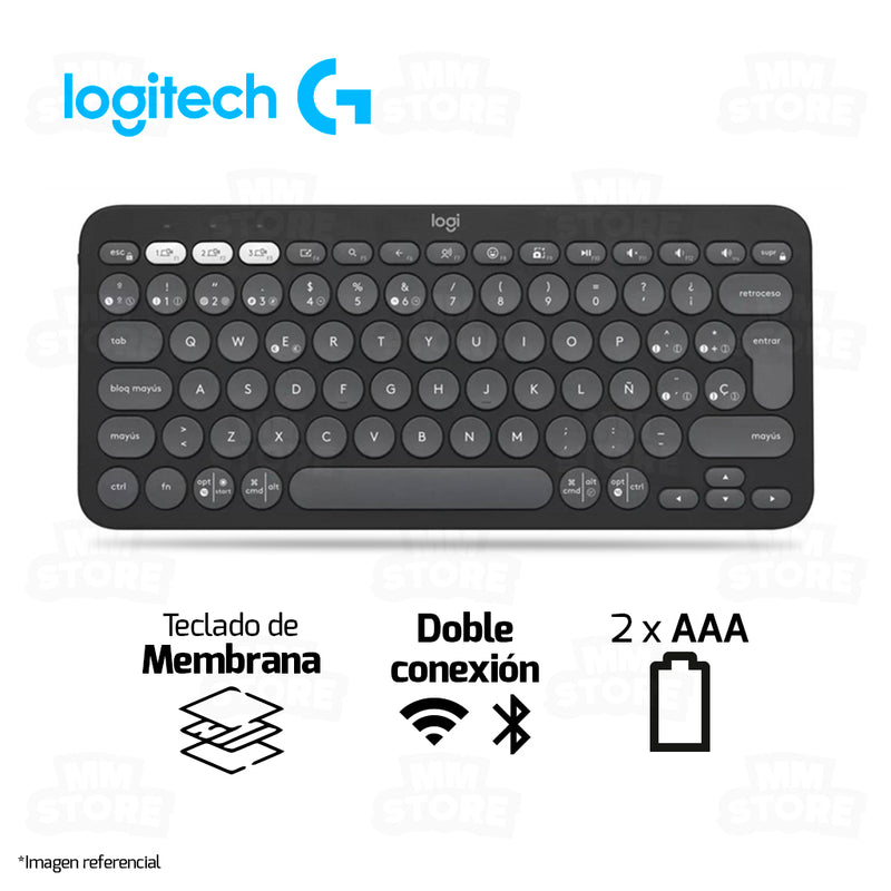 TECLADO LOGITECH PEBBLE 2 K380S | BLUETOOTH WIRELESS | GRAPHITE