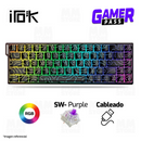 TECLADO MAGNÉTICO 8K IROK MERCURY 68 | INGLES | CAROTMAS MER68 | SW-PURPLE | RGB | CABLEADO | NEGRO