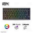 TECLADO MAGNÉTICO 8K IROK MG75 PRO | INGLES| SW-PURPLE | RGB | CABLEADO | NEGRO