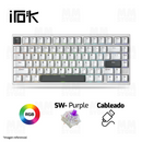 TECLADO MAGNÉTICO 8K IROK MG75 PRO | INGLES | SW-PURPLE | RGB | CABLEADO | BLANCO-NEGRO
