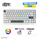 PRE-VENTA | TECLADO MAGNÉTICO 8K IROK MG75 PRO | INGLES | SW-PURPLE | RGB | CABLEADO | BLANCO-NEGRO