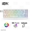 TECLADO MAGNÉTICO 8K IROK ND68 PRO | INGLES | SW-PURPLE | RGB | CABLEADO | BLANCO