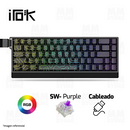 TECLADO MAGNÉTICO 8K IROK ND68 PRO | INGLES | SW-PURPLE | RGB | CABLEADO | NEGRO