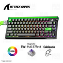 PRE-VENTA | TECLADO MAGNETICO ATTACK SHARK R85 HE | INGLES | CABLEADO | RGB | NEGRO - VERDE