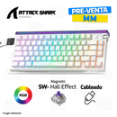 PRE-VENTA | TECLADO MAGNETICO ATTACK SHARK R85 HE | INGLES | CABLEADO | RGB | WHITE CONTOURS