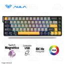 TECLADO MAGNÉTICO AULA WIN68HE MAX | RGB | CABLEADO | GRIS-NEGRO-AMARILLO