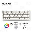 TECLADO MCHOSE ACE 68 TURBO FULL - ALUMINUM | CABLEADO | MAGNETICO | RGB | NOVA WHITE