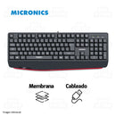 TECLADO MICRONICS BENETTON MIC K601B | MEMBRANA | NEGRO