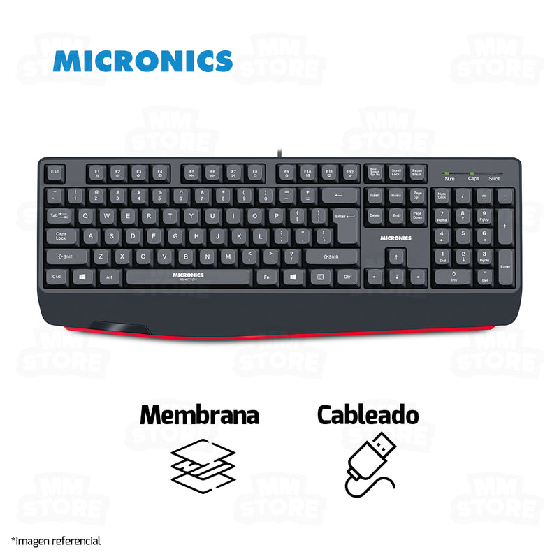 TECLADO MICRONICS BENETTON MIC K601B | MEMBRANA | NEGRO