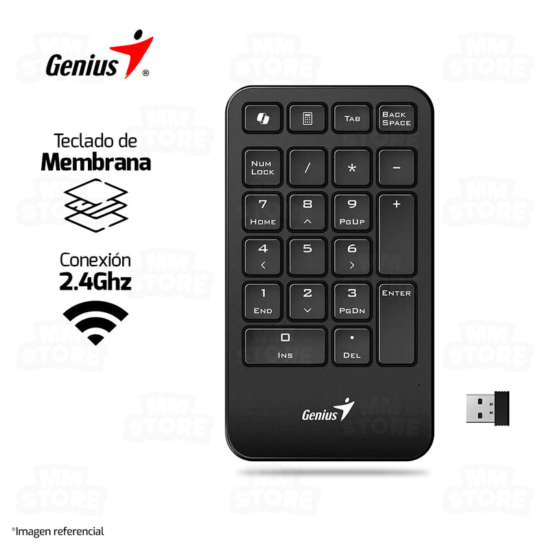 TECLADO NUMERICO GENIUS NUMPAD 1000 COPILOT CHOCOLATE | INALAMBRICO | MEMBRANA | NEGRO