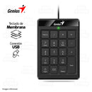 TECLADO NUMERICO GENIUS NUMPAD 110 CHOCOLATE | NEGRO
