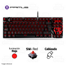 TECLADO PRIMUS BALLISTA81T PKS-S080DS-S | ESP | MECANICO | SW-RED | LUZ ROJA