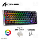 PRE-VENTA | TECLADO MAGNETICO ATTACK SHARK R68 HE CARBON | INGLES | CABLEADO | RGB | NEGRO