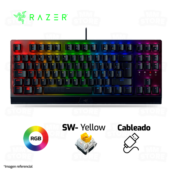 TECLADO RAZER BLACKWIDOW V3 TENKEYLESS | MECANICO | SW-YELLOW | RGB