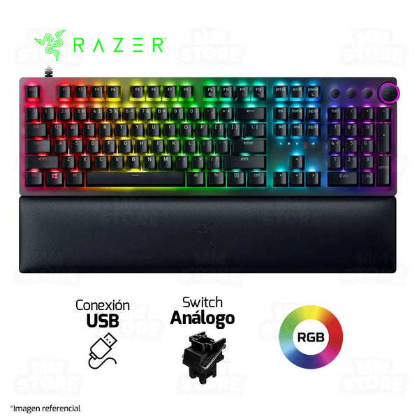 TECLADO RAZER HUNTSMAN V2 ANALOG | OPTOMECANICO | SW-ANALOG | INGLES | RGB | NEGRO