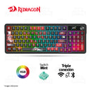 TECLADO REDRAGON ARTEMIS PRO K719 ANIME | INGLES | INALAMBRICO |SW-MINT| RGB | NEGRO-ROJO