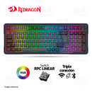 TECLADO REDRAGON BRAGI PRO | ESPAÑOL | INALAMBRICO | SW-RPC LINEAR | MECANICO | RGB | GRIS - NEGRO