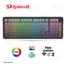 TECLADO REDRAGON EISA MAX K686 | ESPAÑOL | INALAMBRICO | SW- MINT | RGB | NEGRO DEGRADADO |