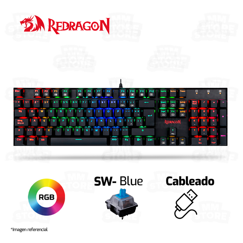 TECLADO REDRAGON MITRA K551 | MECANICO | SW-BLUE | RGB