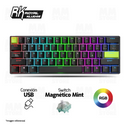 TECLADO ROYAL KLUDGE RK-C61 | INGLES | CABLEADO | MAGNETICO |RGB |NEGRO -VERDE