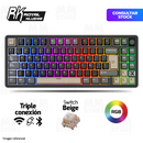 TECLADO ROYAL KUDGE RK X87 | ESPAÑOL | INALAMBRICO| MECANICO | SW-BEIGE | RGB | PHANTOM