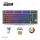 TECLADO ROYAL KUDGE RK X87 | ESPAÑOL | CABLEADO | MECANICO | SW-CREAMY| BLACKBERRY MOUSSE