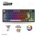 TECLADO ROYAL KUDGE RK X87 | ESPAÑOL | CABLEADO | MECANICO | SW-CREAMY | RGB | PHANTOM