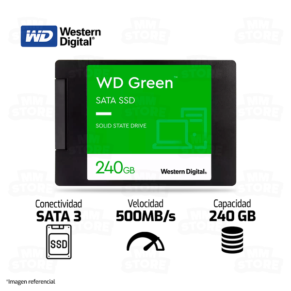 UNIDAD DE ESTADO SOLIDO SSD WESTERN DIGITAL GREEN | 240GB