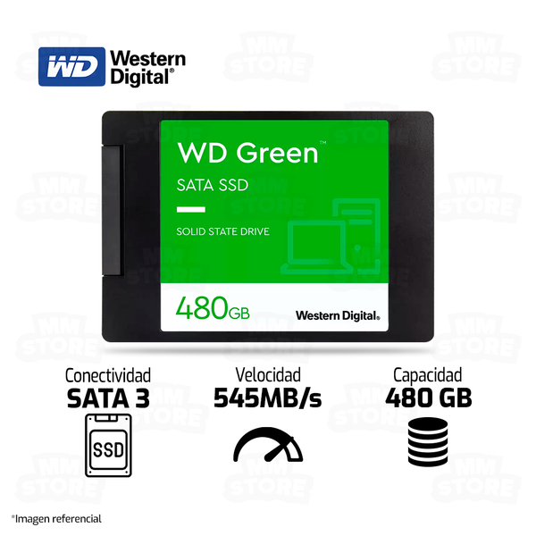 UNIDAD DE ESTADO SOLIDO SSD WESTERN DIGITAL GREEN | 480GB