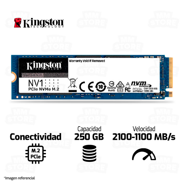 UNIDAD DE ESTADO SOLIDO SSD NVME PCIE KINGSTON NV1 250 GB