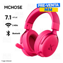 AUDIFONO MCHOSE V9 PRO | INALAMBRICO - BLUETOOTH | 7.1 | ROSE RED