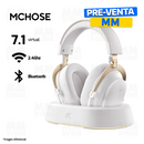 AUDIFONO MCHOSE V9 TURBO | INALAMBRICO - BLUETOOTH | 7.1 | WHITE GOLD