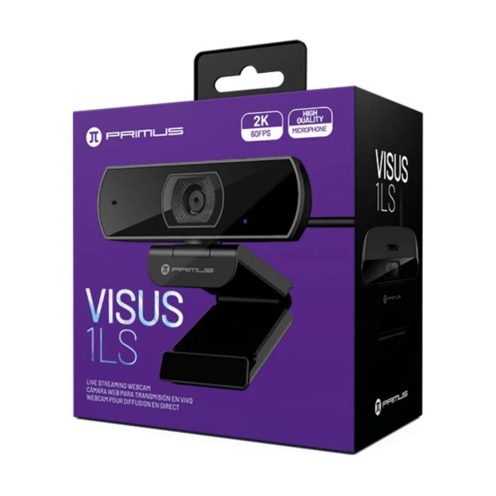 WEBCAM PRIMUS PWC-300 VISUS 1LS | 2K- 60fps | 1440p-60fps | NEGRO