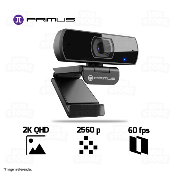 WEBCAM PRIMUS PWC-300 VISUS 1LS | 2K- 60fps | 1440p-60fps | NEGRO